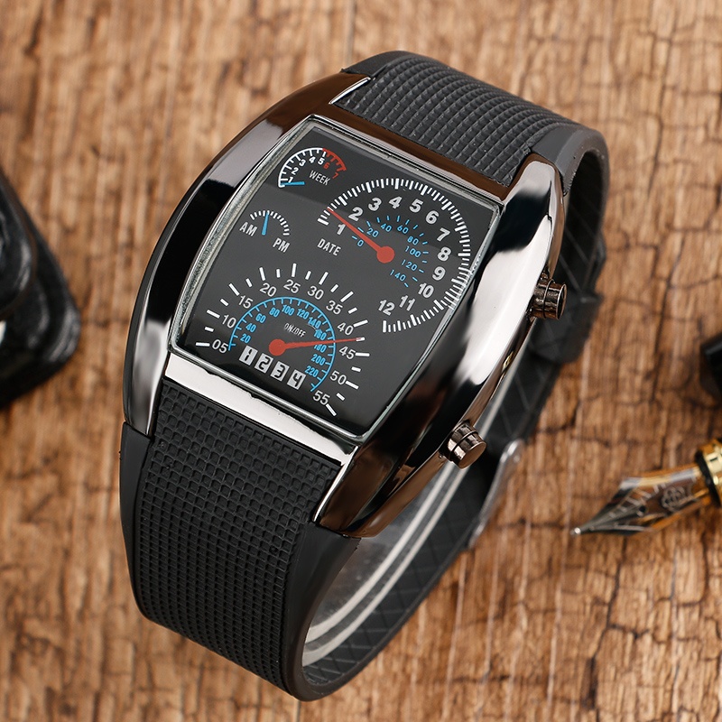 Relógio velocímetro Masculino Digital led de pulso rpm Importado